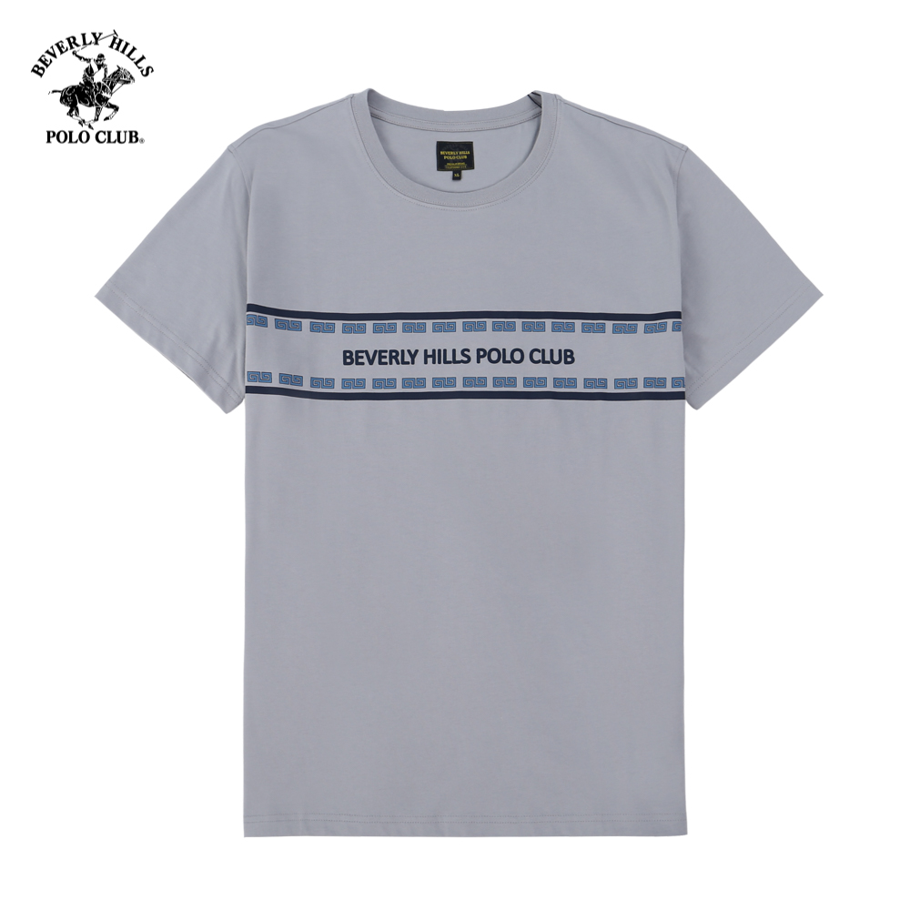 [NHẬP LAZFASHION88 GIẢM 20% ĐƠN TỪ 149K] Beverly Hills Polo Club - Áo thun Ngắn tay Nam Regular Fit Xám nhạt CG- BHPC TSMRSW21TL041