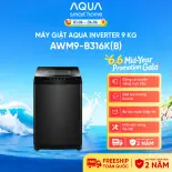 [SẢN PHẨM MỚI] Máy giặt cửa trên AQUA 9 kg AWM9-B316K(B) - Freeship toàn quốc - Bảo hành 2 năm