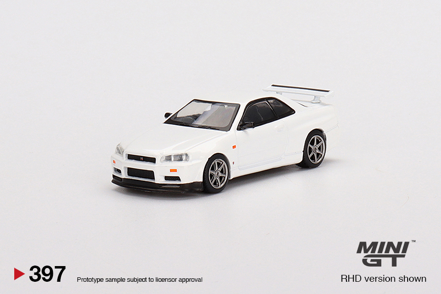 Mô hình Nissan Skyline GT-R R34 V-Spec N1 White 1 64 MiniGT