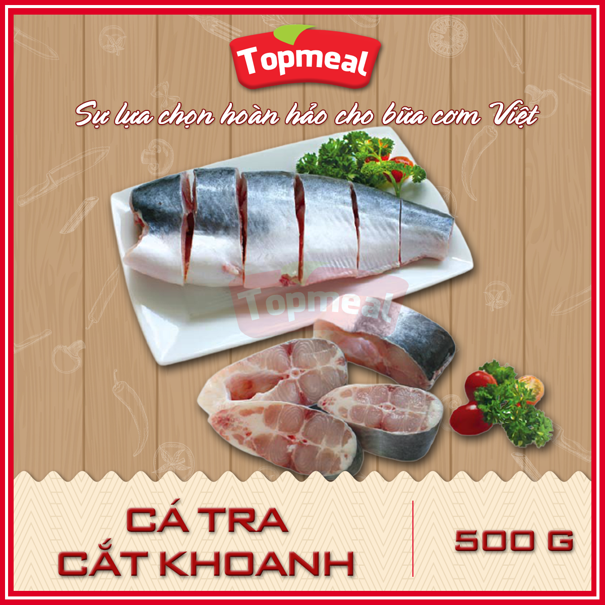 HCM - Cá basa cắt khoanh (500g) - Thích hợp với các món kho, chiên, rim, nướng, sốt cà chua - [Giao nhanh TPHCM]