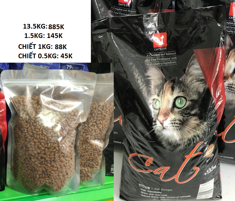 Thức ăn hạt cats eye kitten & cat cho mèo 1kg