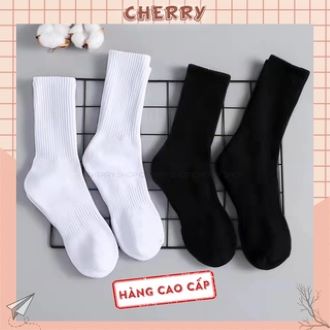 Tất cổ cao nam nữ cao cấp chất liệu vải co giãn bốn chiều thông thoáng khi chống hôi chân - Cherry Shop