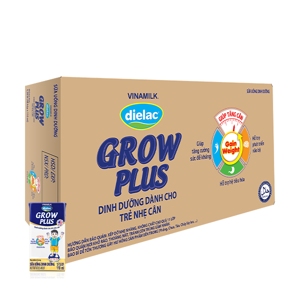 Thùng 48 hộp Sữa bột pha sẵn Dielac Grow Plus 110ml