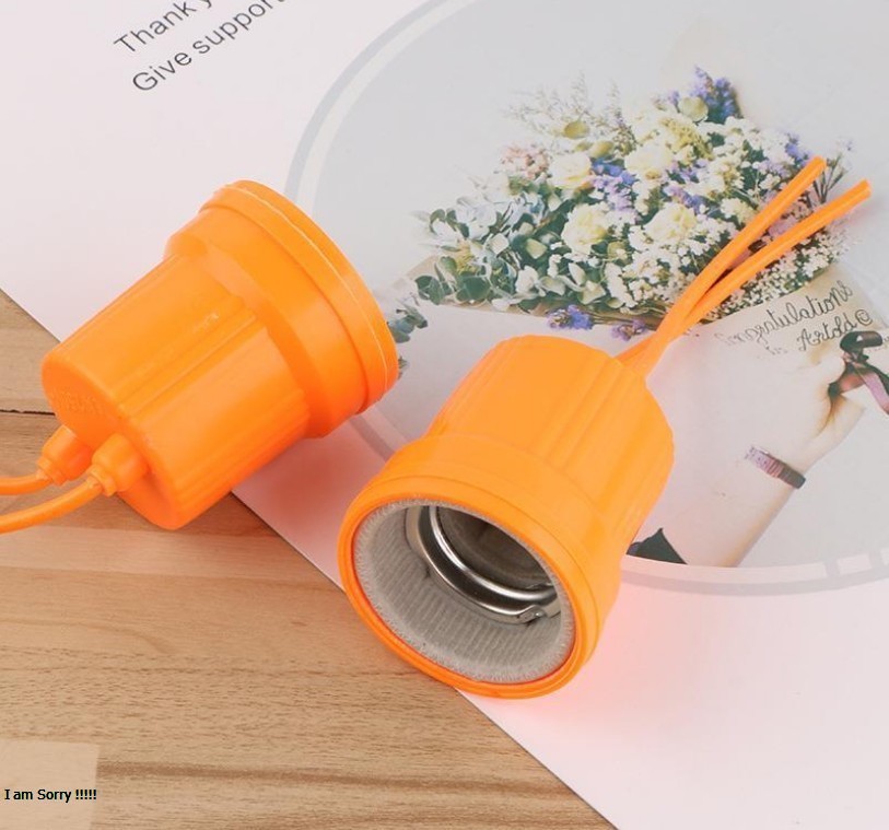 [ẢNH THẬT] Combo 5 Đui sứ bọc nhựa cao cấp, chịu nhiệt cho đèn hồng ngoại, đèn trang trí, đèn ngủ