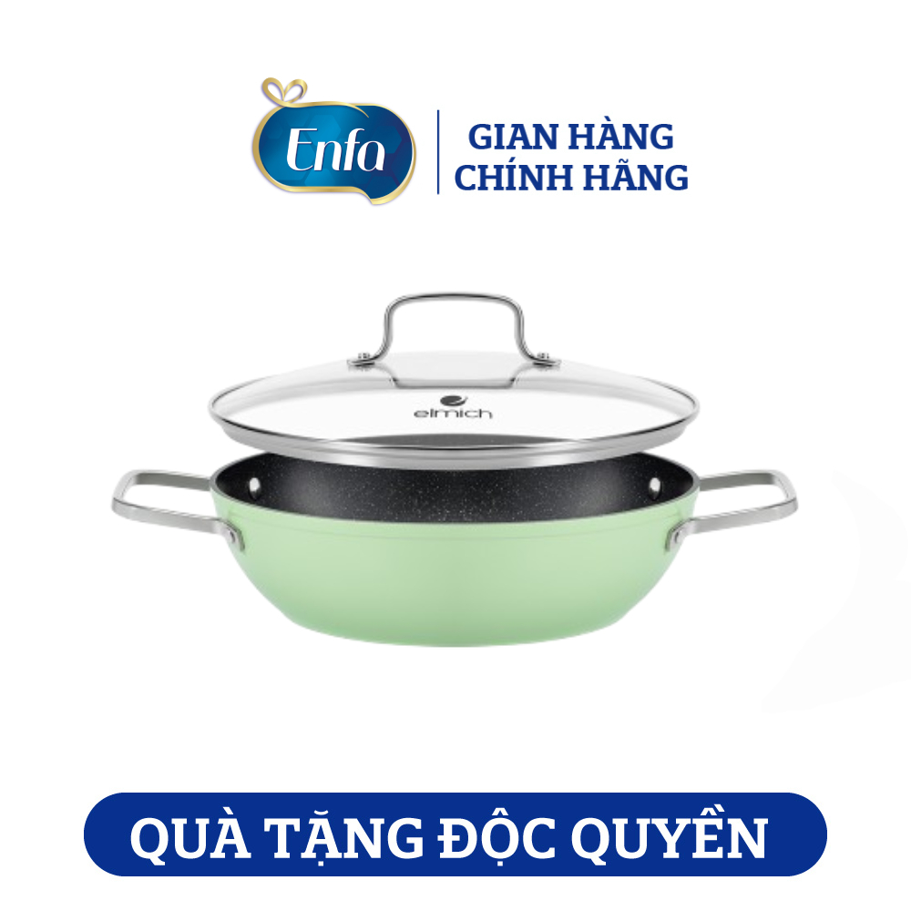 [Quà tặng không bán] Nồi lẩu chống dính vân đá Elmich El-5553GY28