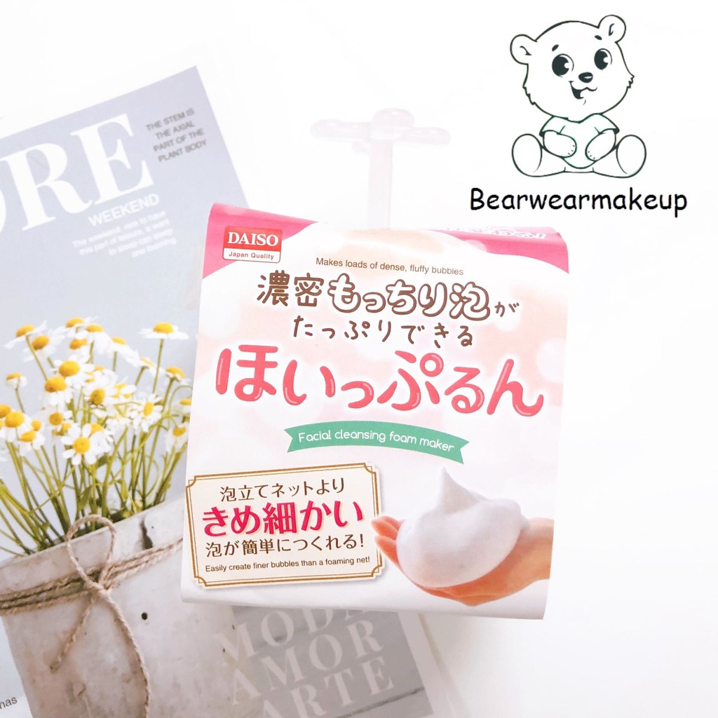 Cốc tạo bọt sữa rửa mặt daiso nhật bản