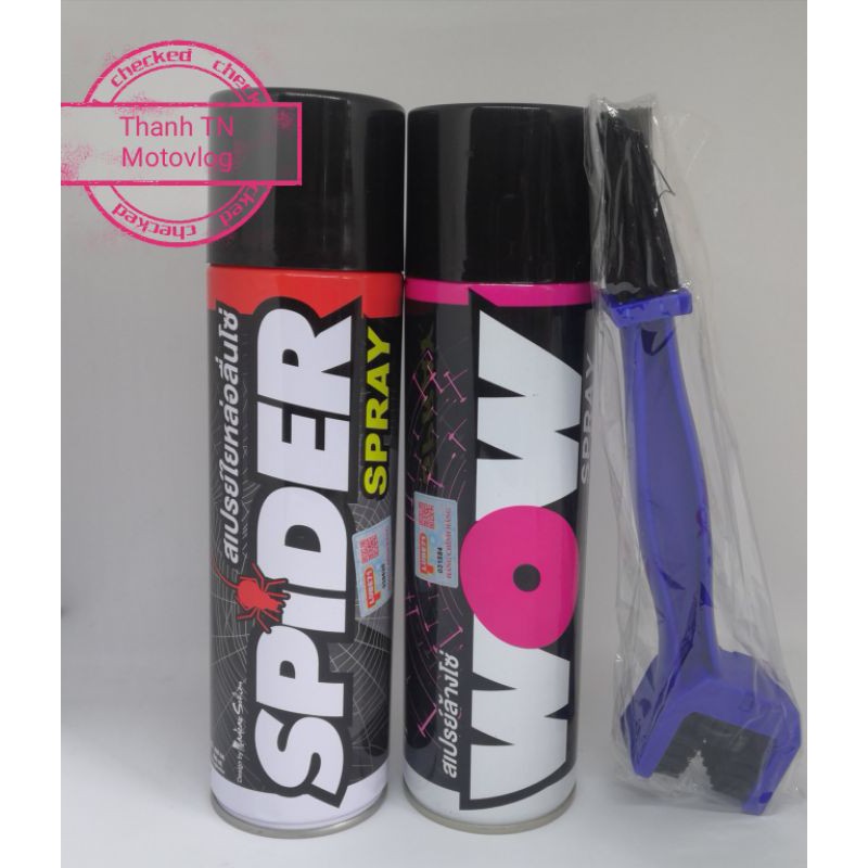 Combo Vệ sinh sên Wow + dưỡng sên SPider + bàn chải chà sên