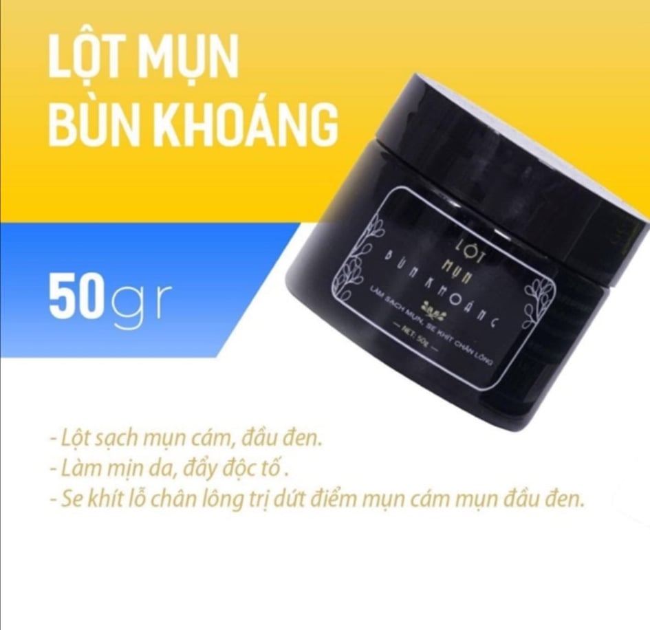 Lột mụn bùn khoáng quyên lara 50g-lột sạch mụn cám đầu đen