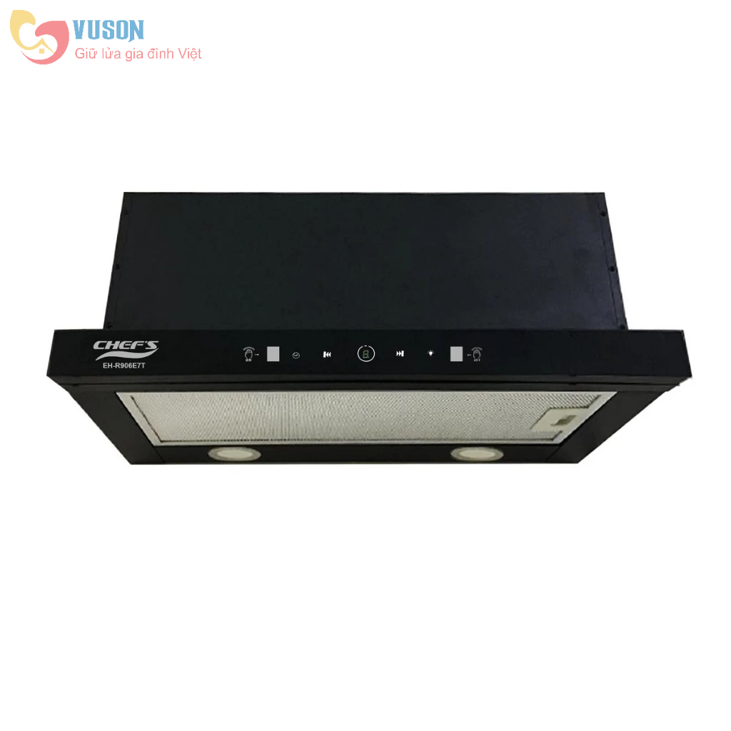 Máy hút mùi Chefs EH-R906E7T 70cm màu đen, âm tủ, công suất 450 m³/h