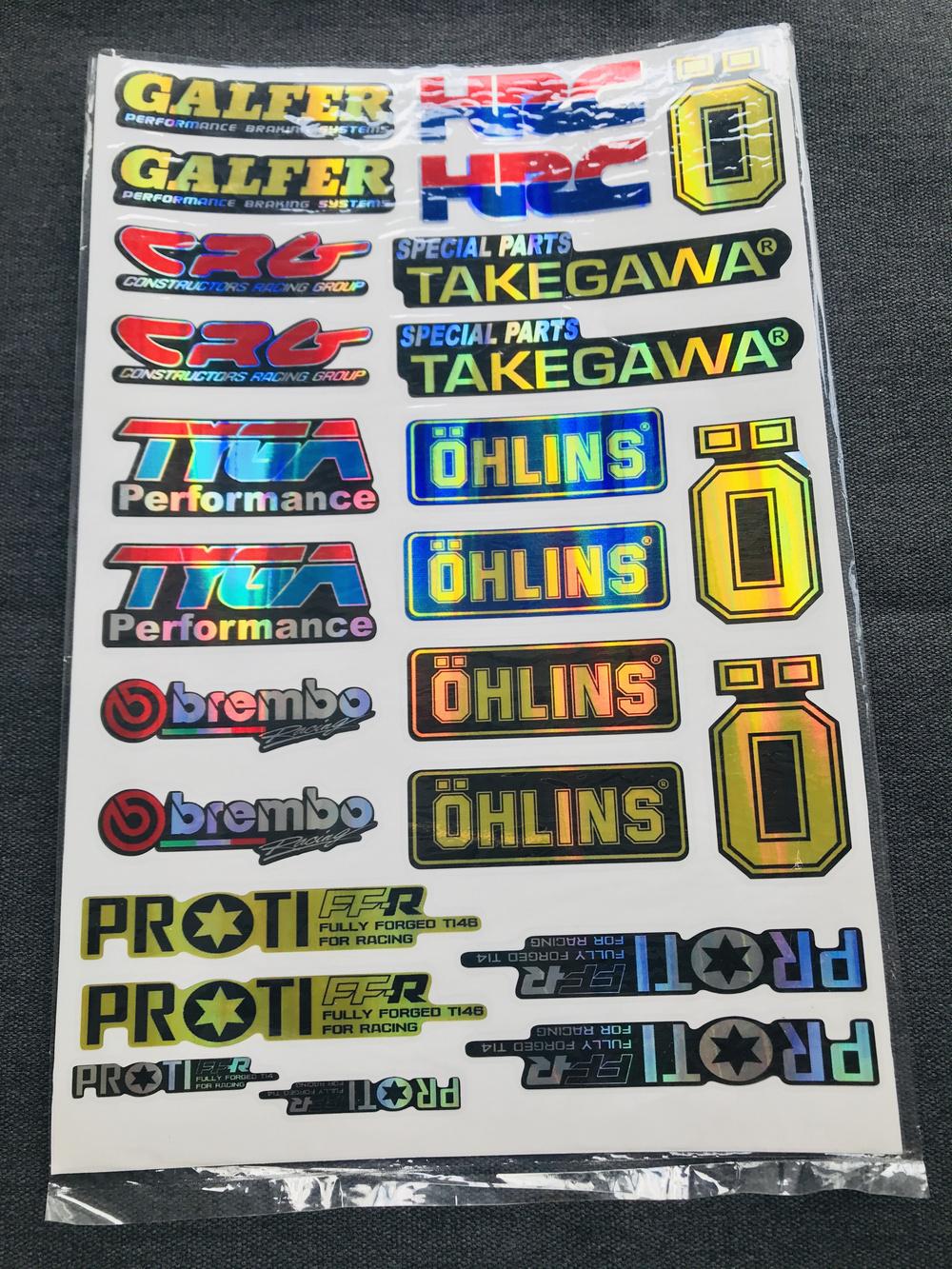 Tem tấm CROM nhìu logo hiệu (TEM CROM LOGO NHỎ)