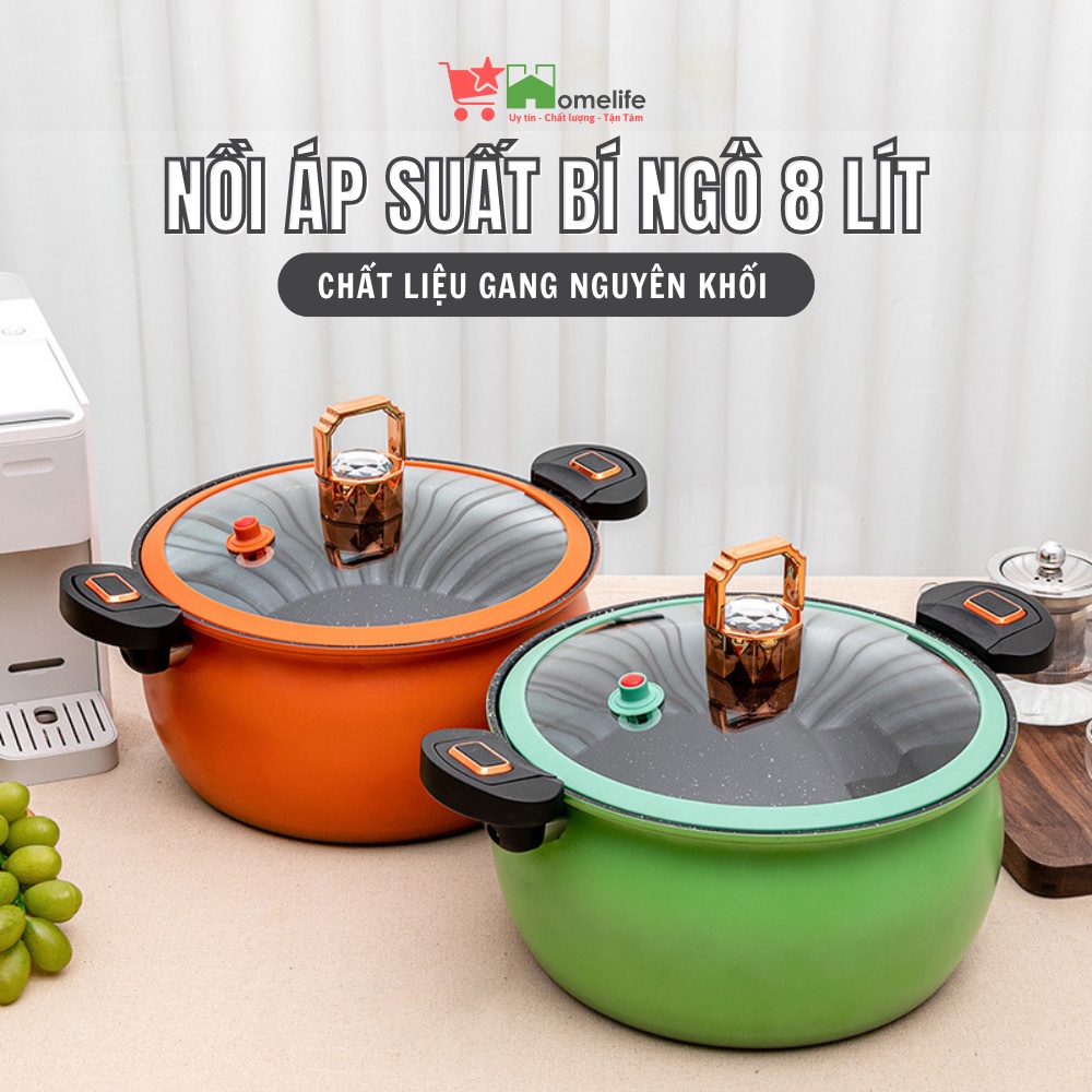 Nồi áp suất bí ngô đa năng 24cm 8 lít