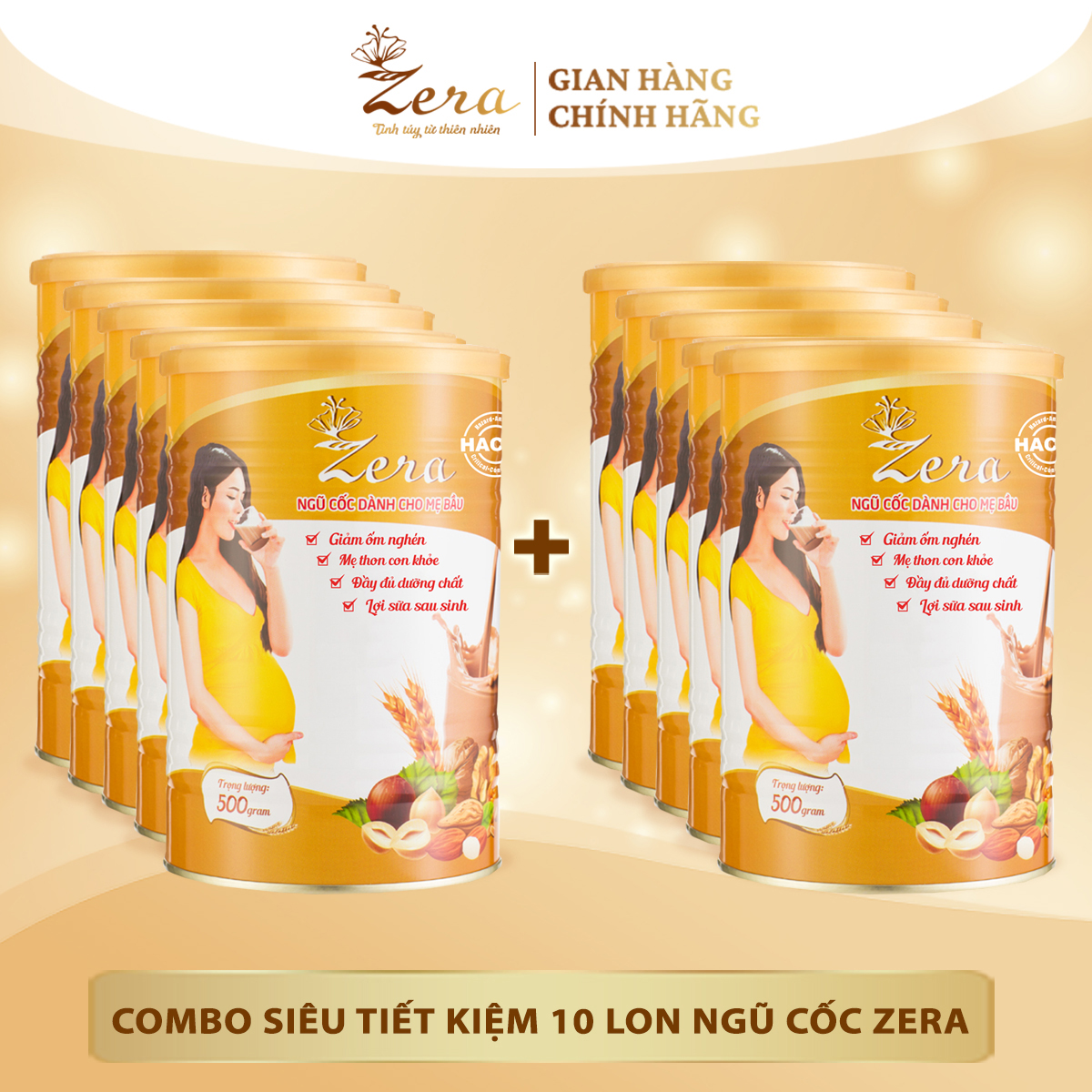 Combo siêu tiết kiệm 10 lon ngũ cốc - 15 loại hạt dinh dưỡng dành cho mẹ bầu