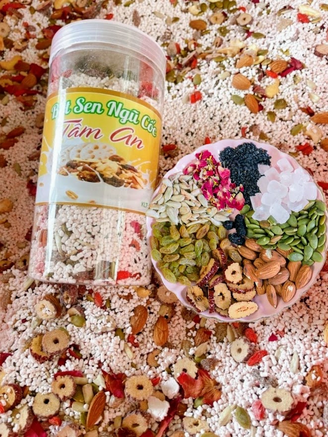 Bột sen ngũ cốc tâm an 500gr/hũ