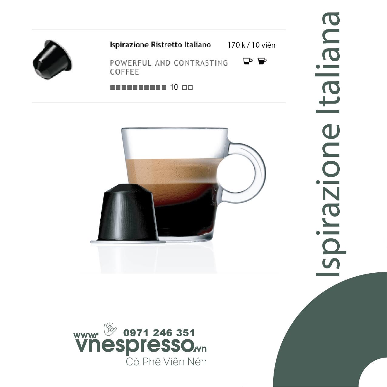 Viên nén cà phê RISTRETTO - Nespresso "Đậm Đà" - Hộp 10 viên