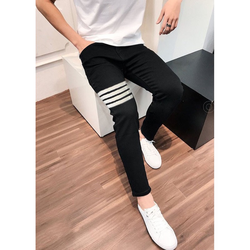 Quần âu 4 sọc trắng , quần tây âu nam 4 sọc boy phố