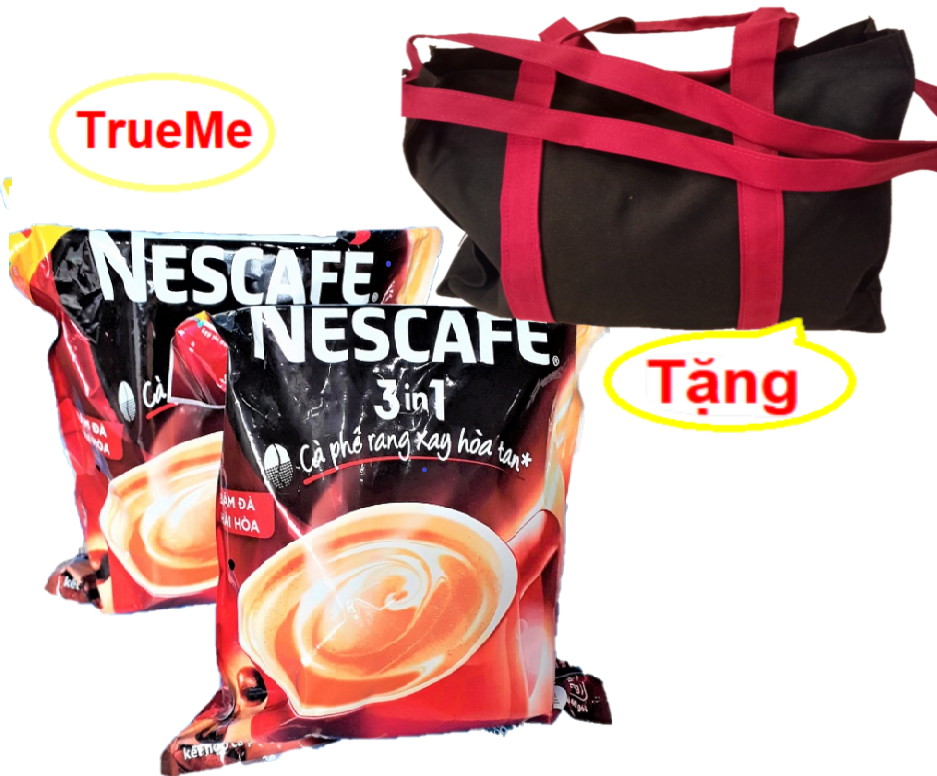 [Tặng túi] Bộ x2 túi Nescafe Túi đỏ 46gói x 17g/Túi - Ca phe rang xay hoa tan - cafe sữa đá - nescaf