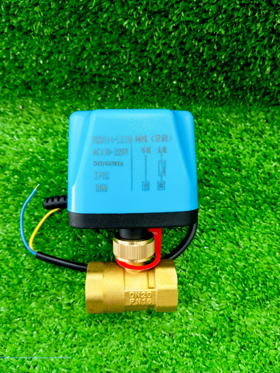 Van đóng mở nước từ xa, van bi thau điện từ 220V