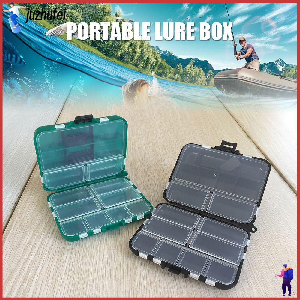 Juzhufei hộp đựng đa năng trong suốt dụng cụ câu cá hộp dụng cụ câu cá hộp đựng mồi câu móc dụng cụ câu cá