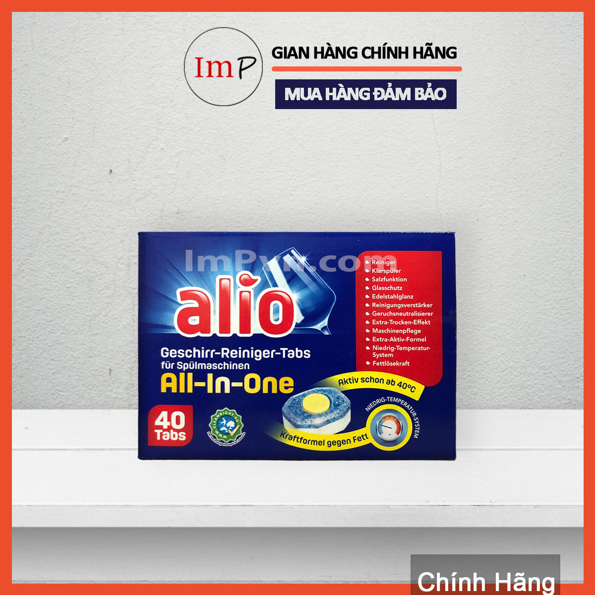 Viên rửa bát Alio All in One hộp 40 viên Đức