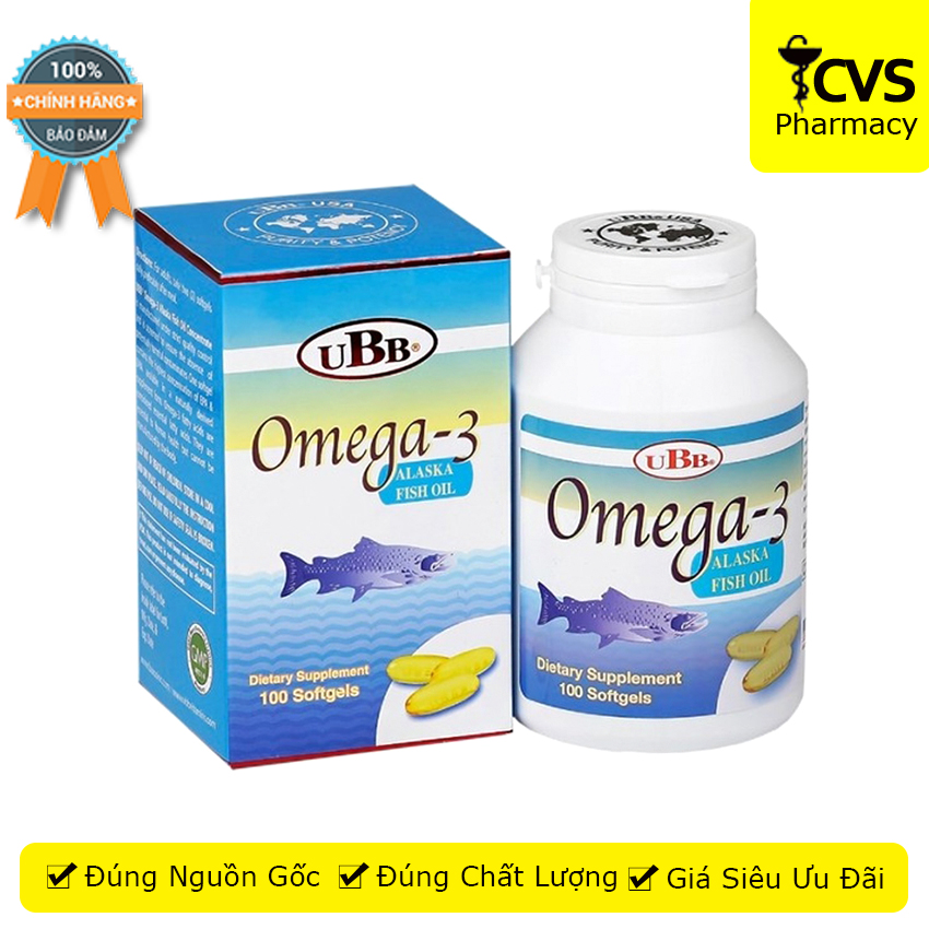 Omega 3 ubb 100 viên - viên uống bổ mắt - cvspharmacy