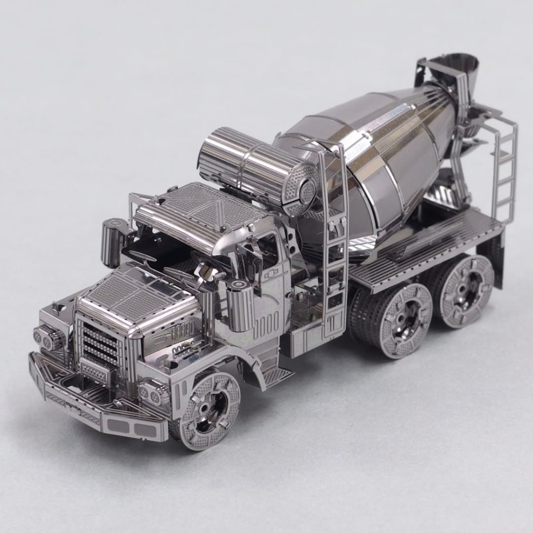 Mô hình lắp ráp 3D kim loại Xe trộn bê tông