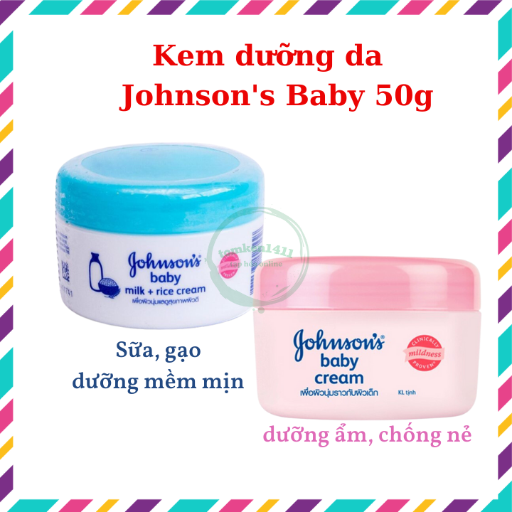 Kem dưỡng da Johnson s Baby Cream nuôi dưỡng, chăm sóc da 50g