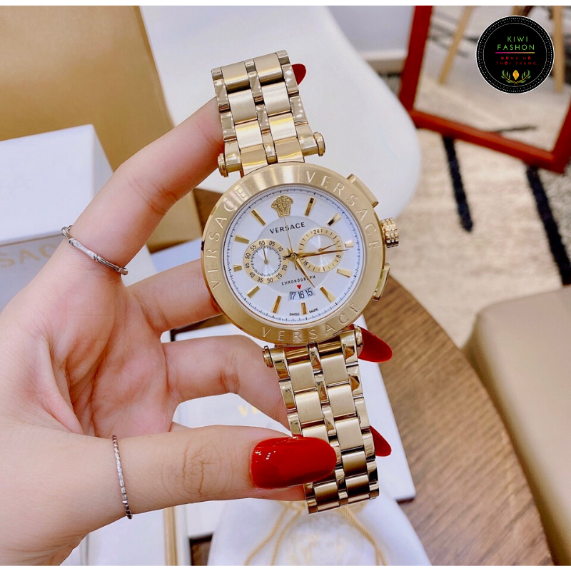 [HCM]Đồng hồ nam cao cấp VERSACEO VS001 Size 44 MM - FullboxĐồng hồ nam dây kim loại chống nước - Shop KIWI FASHON