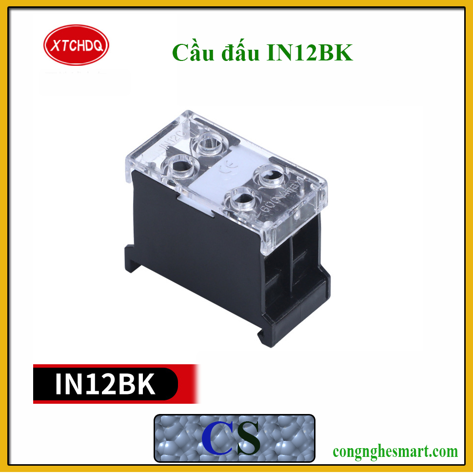 Cầu đấu dây điện 4 cổng 2 đầu in-12bk