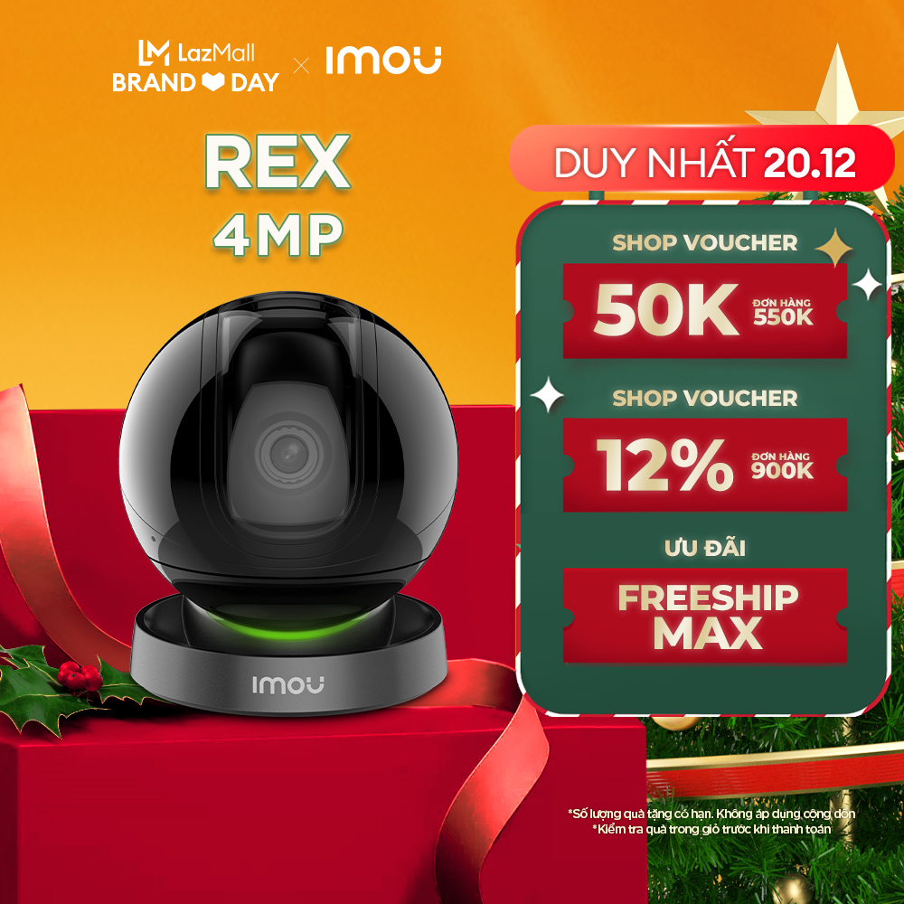 Duy nhất 20.12Camera Wifi trong nhà Imou Rex I IPCA46 I Theo dõi thông minh I Đàm thoại 2 chiều I Bảo hành 2 năm I A46D