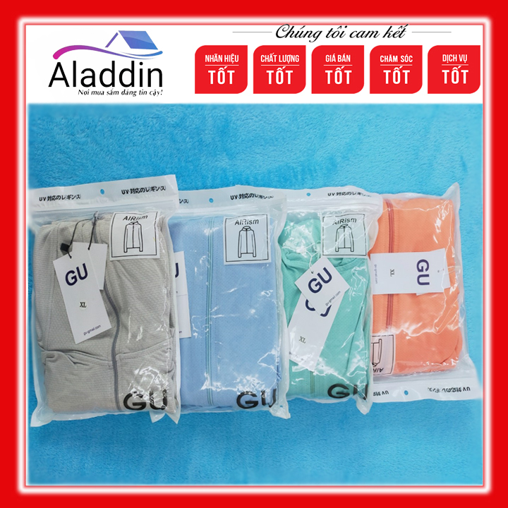 Áo chống nắng GU xuất Nhật Airism mát mềm- ảnh thật chi tiết sản phẩm