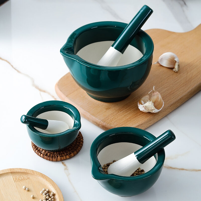 Ready Bát Gốm Nghiền Thức Ăn Dặm Cho Bé Dụng Cụ Nghiền Thuốc Y Học Cổ yền