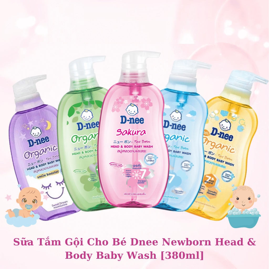 Sữa tắm gội toàn thân d nee dung tích 380ml cho bé 0 đến 3 tuổi thái lan .....