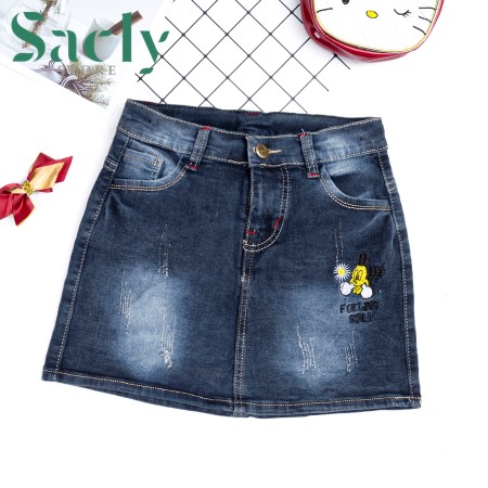 Váy jean bé gái từ 23kg -35kg (họa tiết chuột mickey  váy jean dành cho bé từ 2 tuổi - 14 tuổi)