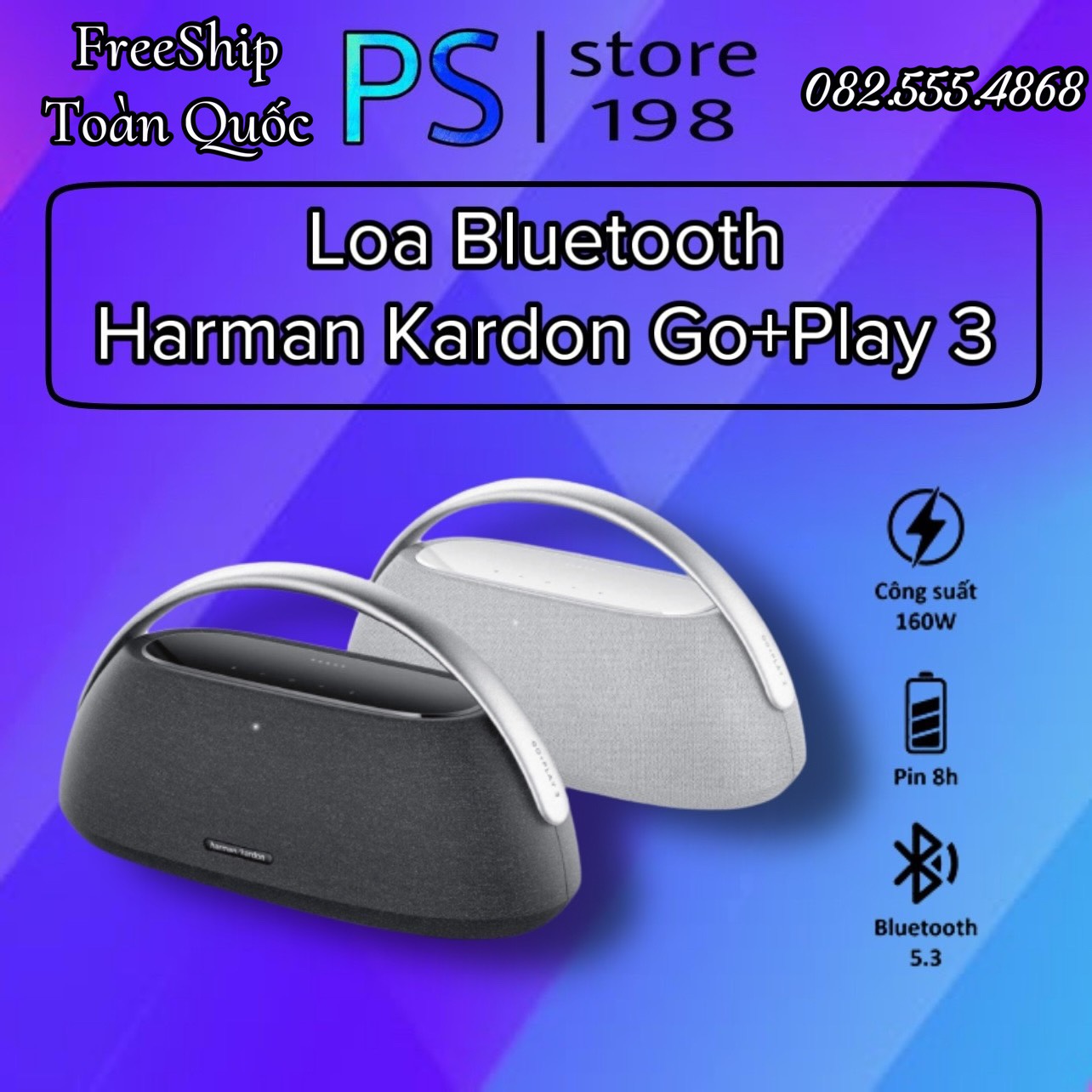 Loa Bluetooth Harman Kardon Go Play 3 - Chính Hãng PGI (Bảo Hành 19 T)