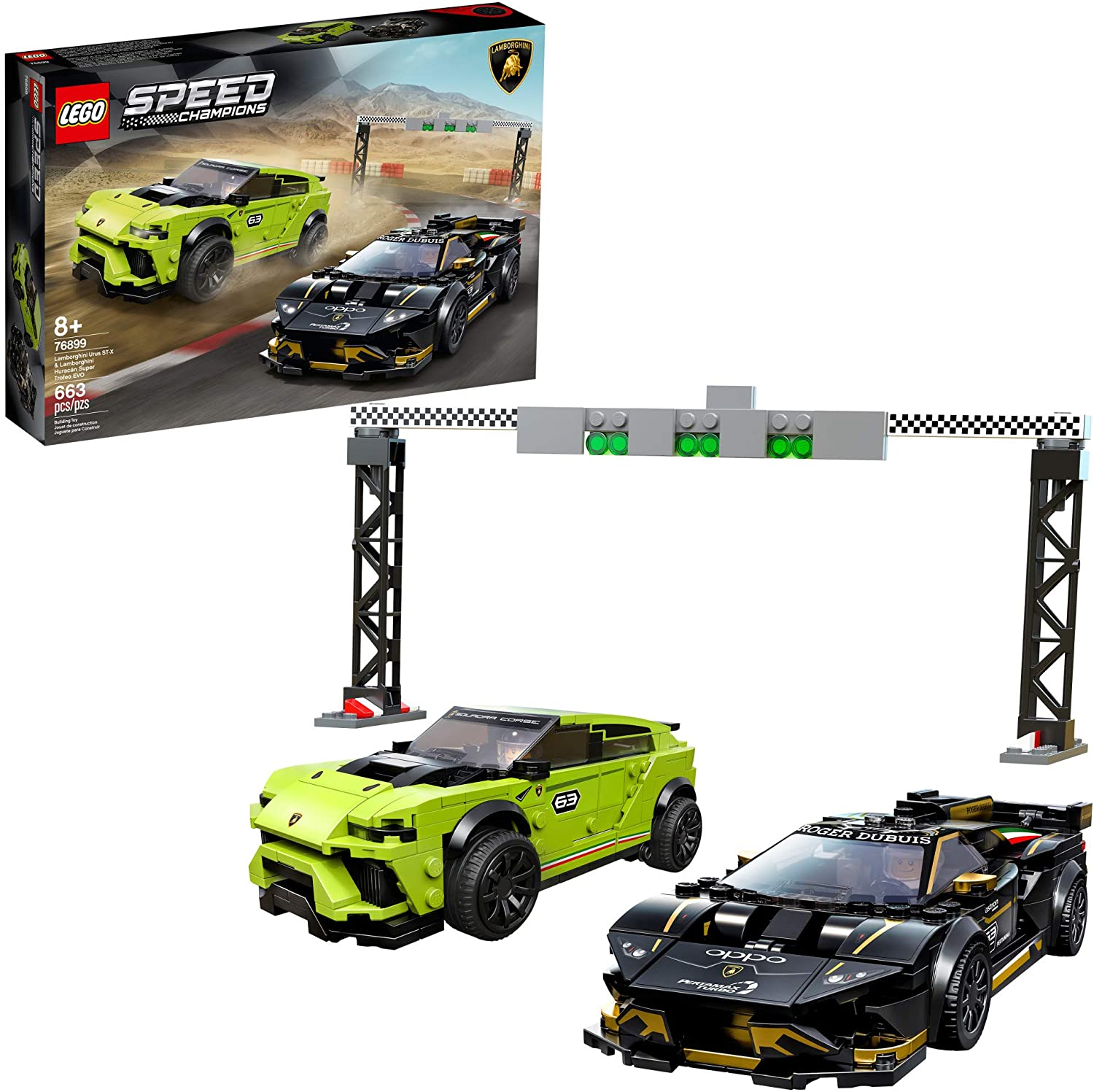 The New Bộ lắp ráp LEGO Speed ​​Champions Lamborghini Urus ST-X và  Lamborghini Huracán Super Trofeo EVO 76899 (659 miếng) 