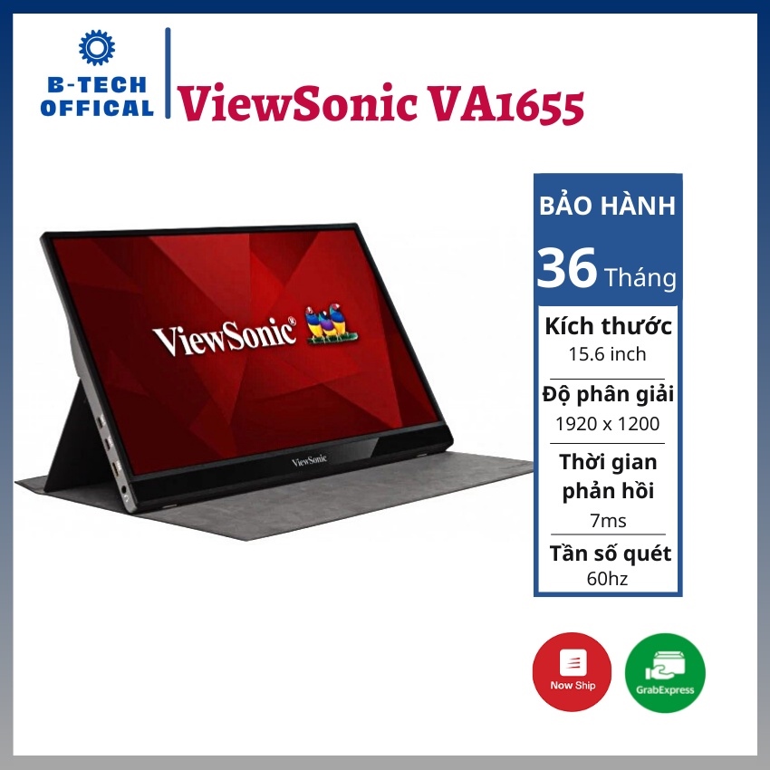 ●◙ Màn hình di động ViewSonic VA1655 / 15.6 inch FHD/ IPS/ 60Hz/ USB Type-C/ 3Yrs