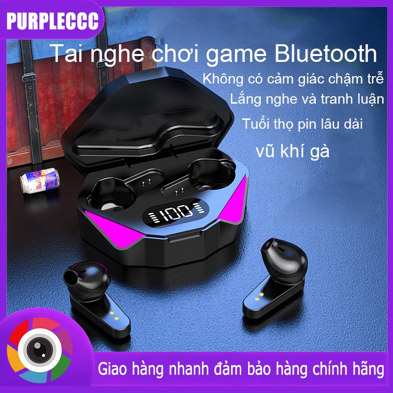 Tai Nghe Chơi Game X15 Không Dây Bluetooth 5.1 Giảm Tiếng Ồn Cảm Ứng Điều Khiển Vân Tay Âm Thanh Hifi 9D Cho Điện Thoại Gaming Đèn LED