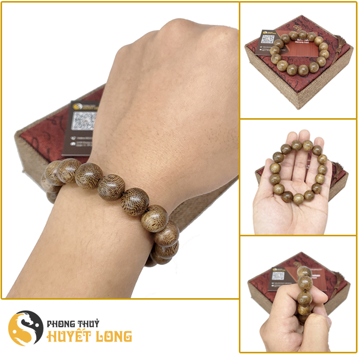 Vòng Tay Trầm Hương Rừng - Vòng Tay Gỗ Phong Thủy - Vòng Trầm Hương Thơm Ngọt
