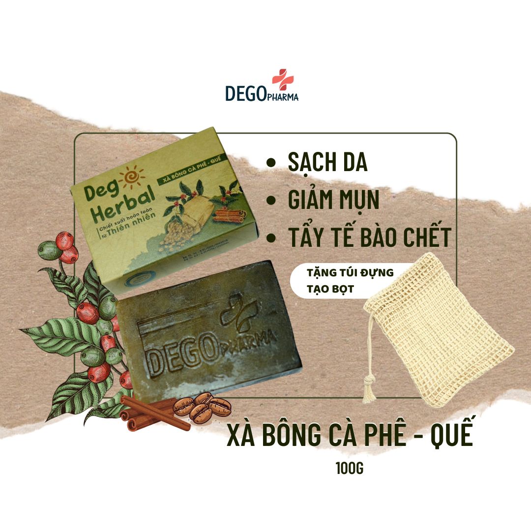  Xà bông quế - cà phê tẩy tế bào chết dưỡng da trắng sáng DEGO - Xà phòng tự nhiên xà bông tắm sinh dược giúp bạn loại bỏ tế bào chết giảm mụn lưng và đều màu da chất liệu 100% tự nhiên được khuyên dùng rộng rãi 