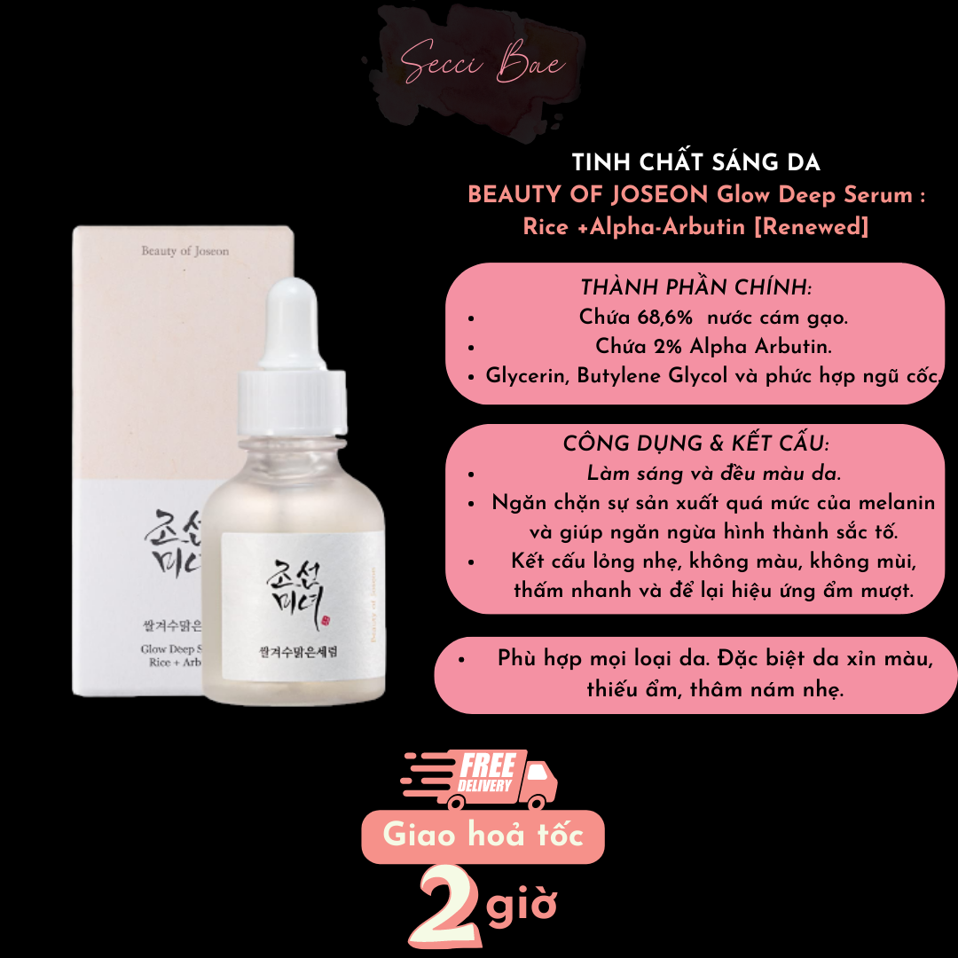 Tinh chất Beauty Of Joseon Glow Deep Serum : Rice +Alpha-Arbutin