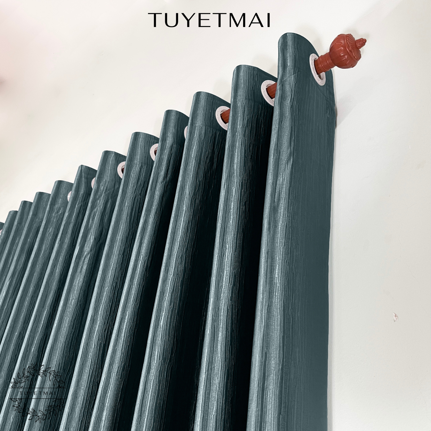 TM20 - Rèm cửa đẹp phòng khách, ngăn phòng, ngăn máy lạnh điều hòa - Màu xám ghi