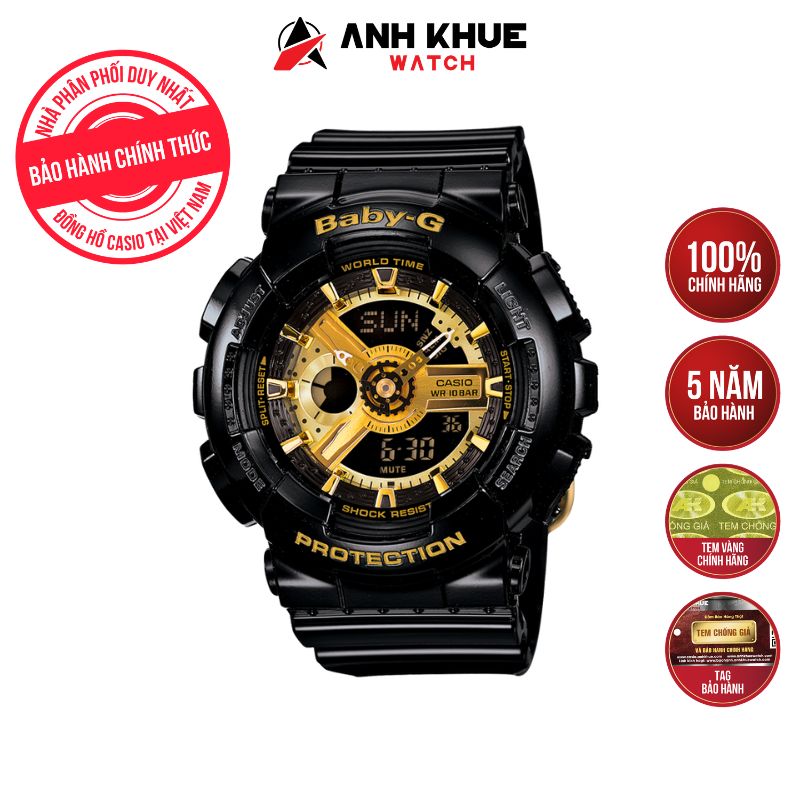 Đồng hồ casio nữ baby-g dây nhựa ba-110