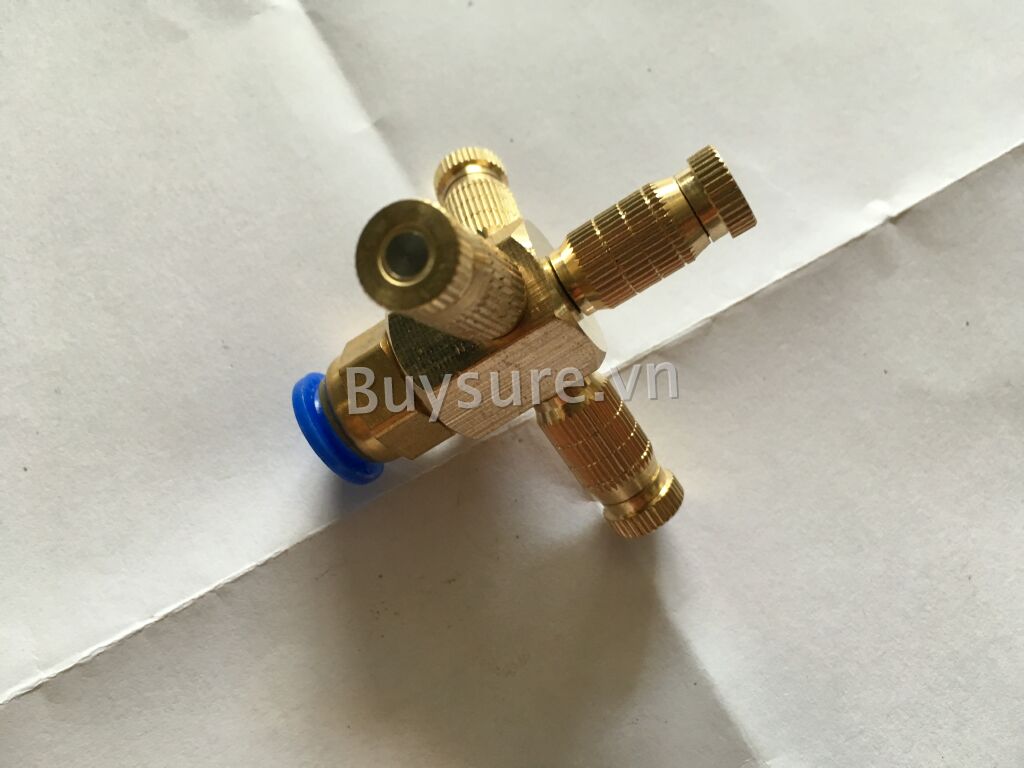 bộ đầu cuối kèm 4 béc phun sương bằng đồng cao cấp