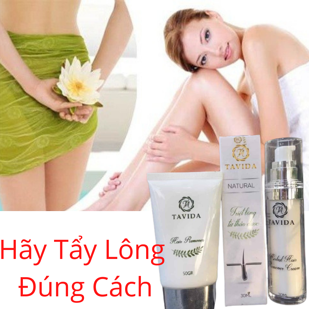 Kem tẩy lông vĩnh viễn cho nữ và nam, combo gồm mủn lông và triệt lông TAVIDA chiết xuất 100% thảo dược lên men công nghệ Mỹ, giúp triệt lông tẩy lông các vùng. Tự làm tại nhà không đau, không gây kích ứng.