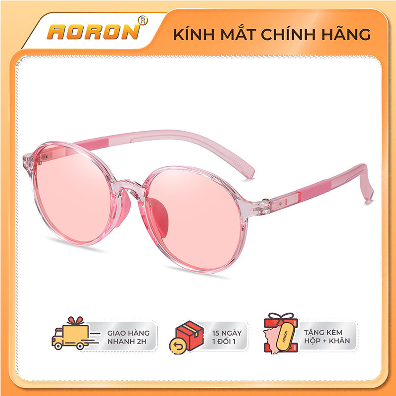  Kính Mát Trẻ Em Kính Râm Cho Bé Mắt Kính Trẻ Em Cho Bé Trai Bé Gái 4-13 Tuổi Kính Mắt Tròn Chống Tia UV Bảo Vệ Mắt An Toàn Tuyệt Đối Cho Bé - AK060- Aoron 