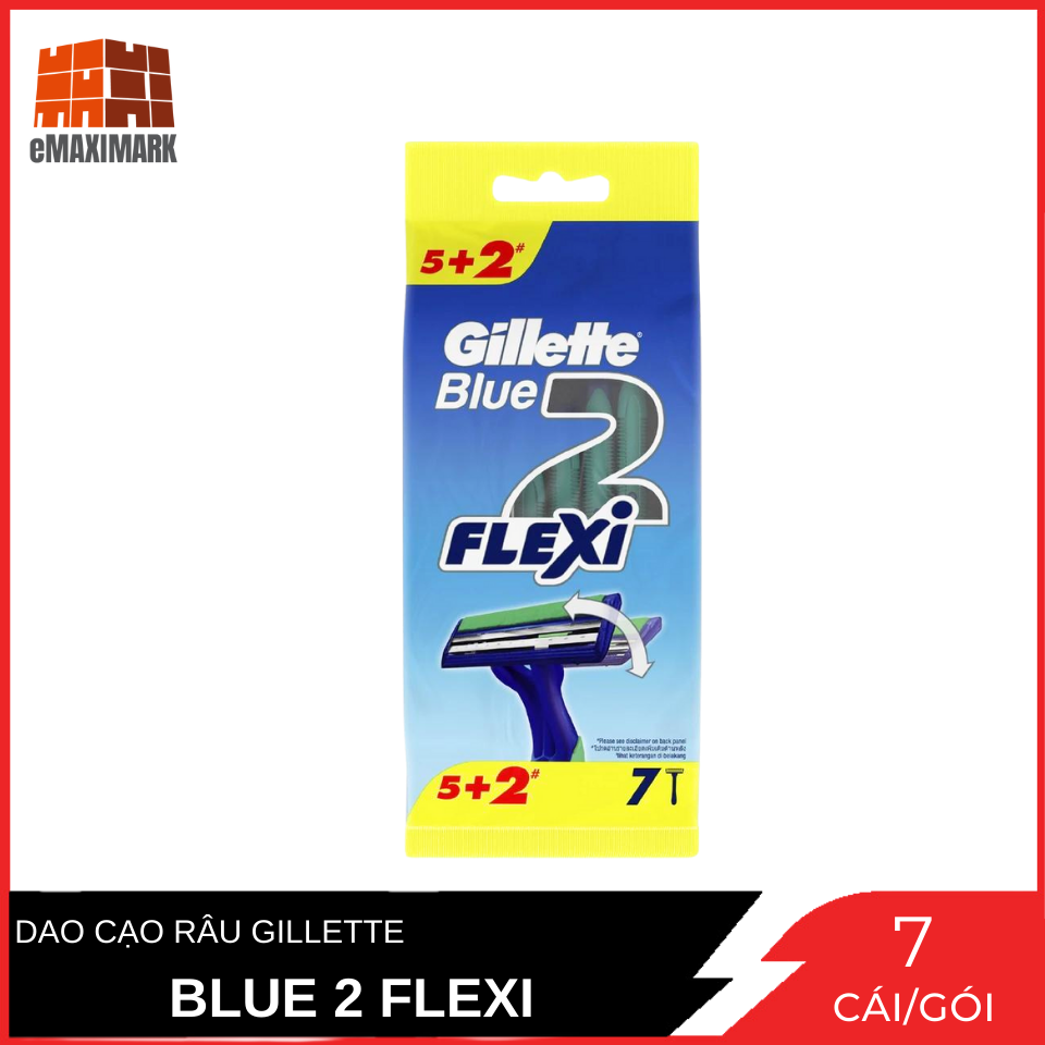 Dao Cạo Gillette Blue 2 Flexi 5 Cái + 2 Cái
