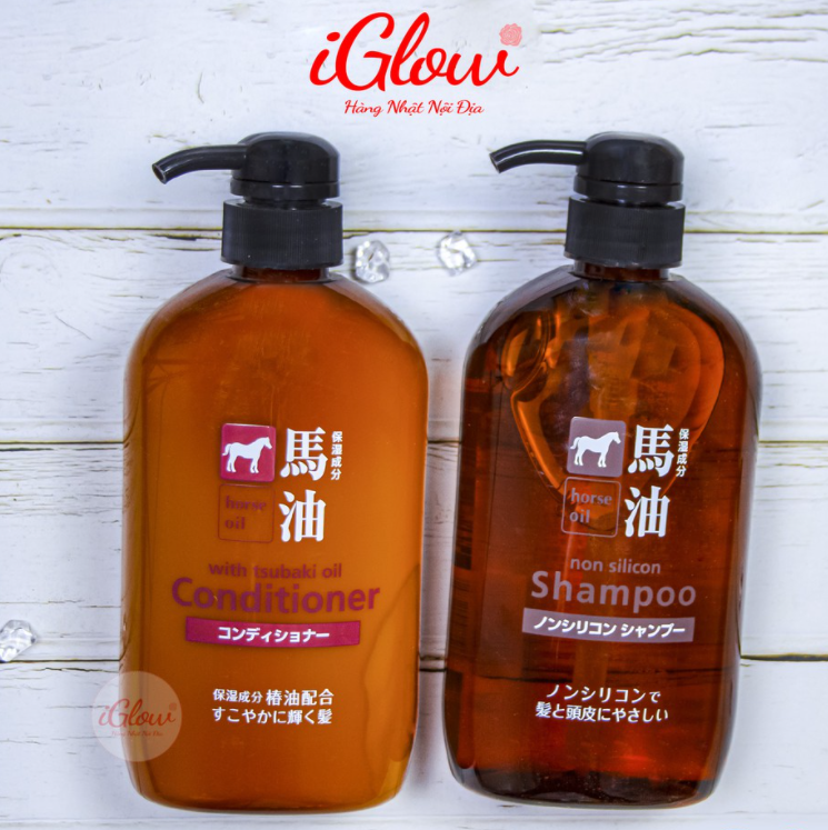 Dầu gội/xả mỡ ngựa horse oil 600ml Nhật Bản