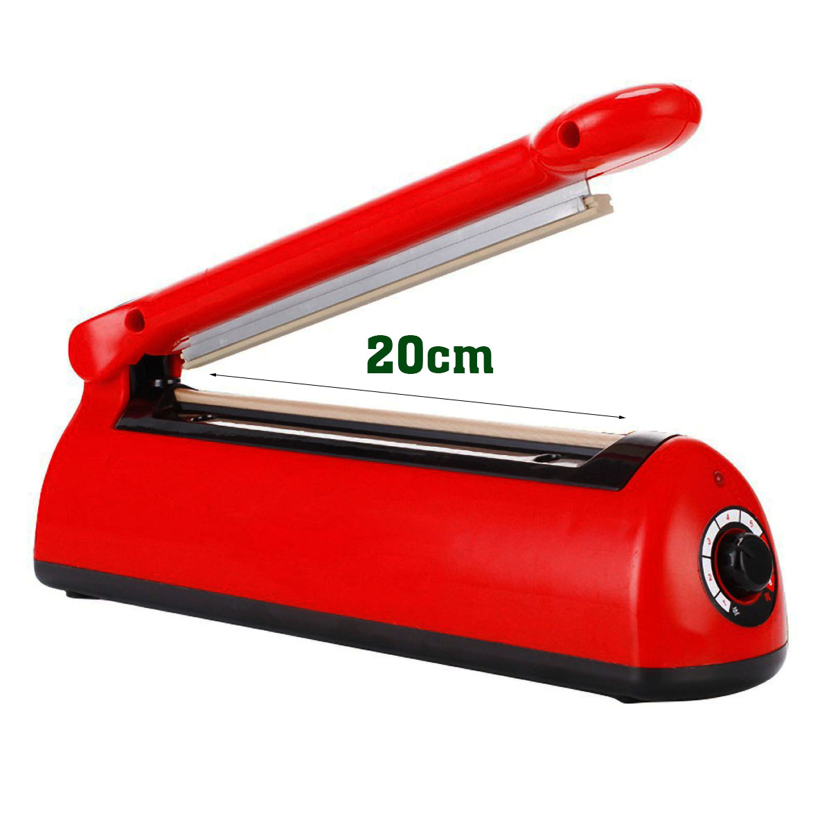 Máy ép túi nilon zise 20cm mép hàn rộng 5mm - Máy hàn miệng túi bằng nhiệt, hàn miệng túi dập tay đa năng