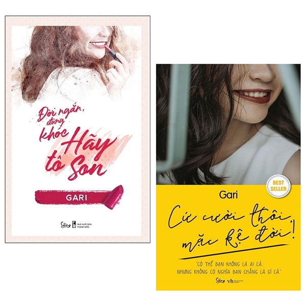Fahasa - combo sách hay cứ cười thôi mặc kệ đời! + đời ngắn đừng khóc hãy tô son - tặng kèm son môi