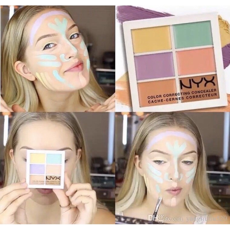 [HCM]Bảng che khuyết điểm Nyx Color Correcting Palette 6 ô